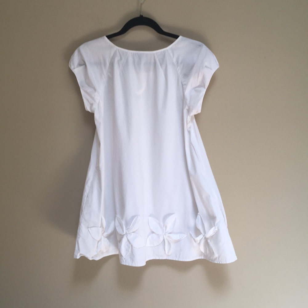 Vintage DKNY White cotton Trapeze Top Size 4 - Picture 4 of 5